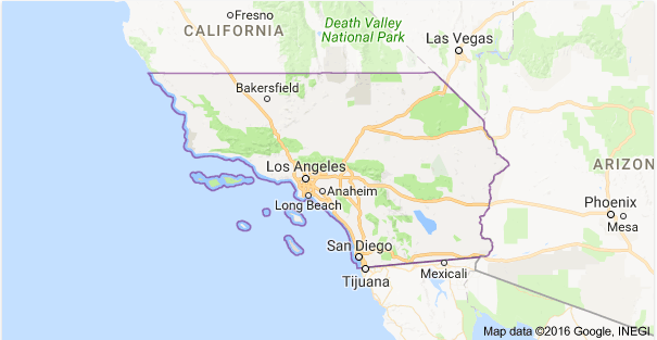 Southern California Map